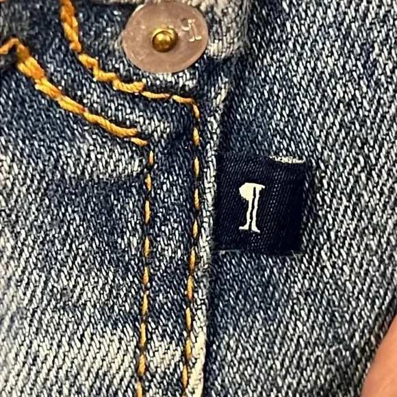 Anthropologie Pilcro Womens Jeans slim boyfriend embroidered sides stripe 26 Y2K - Picture 8 of 12